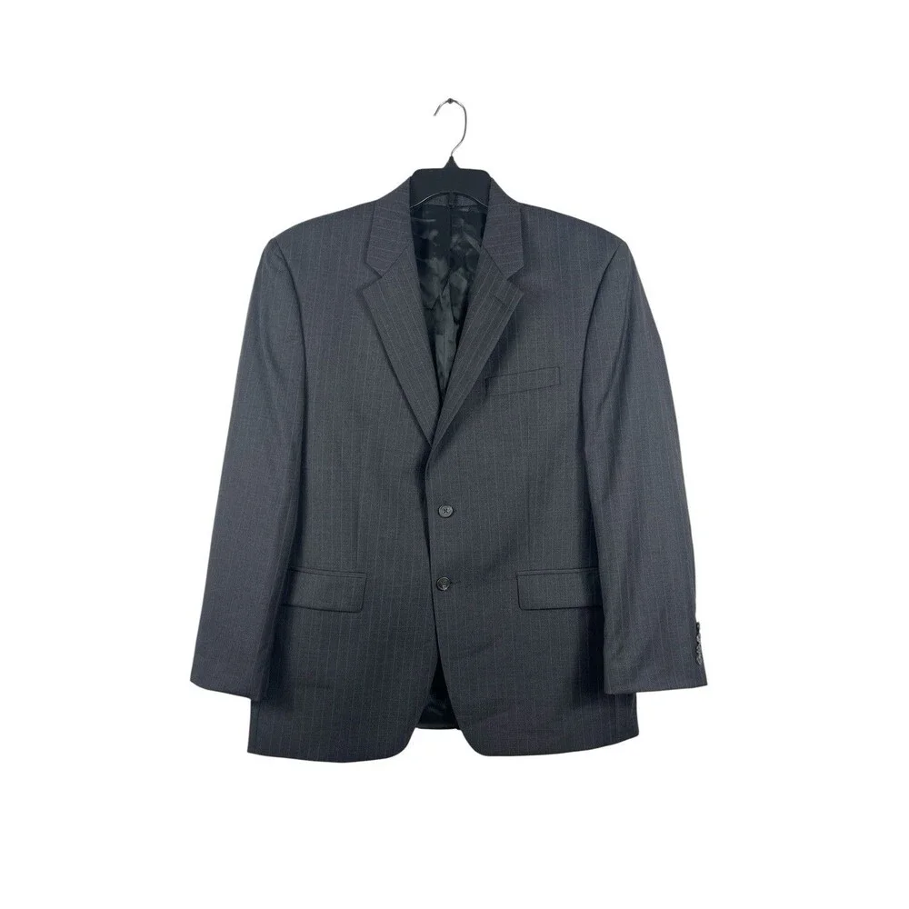 Lauren Ralph Lauren Men’s Charcoal Gray Pinstripe Wool Blazer 42R
